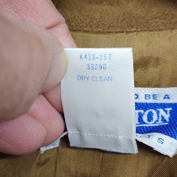 Vtg Pendleton Knockabouts Women Blazer 10 Wool Blend Tweed Faux Suede Collar USA - Picture 9 of 13